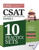 10 Practice Sets CSAT Civil Services Aptitude Test Paper 2 2020