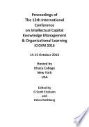 13th International Conference on Intellectual Capital Knowledge Management & Organisational Learning