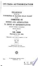1975 NASA Authorization, Hearings Before....