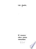 21 [i. e. Veintiún] ensayos sobre poesía venezolana