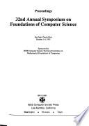 32nd Annual Symposium on Foundations of Computer Science, San Juan, Puerto Rico, October 1-4, 1991