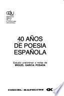40 años de poesía española
