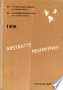 46th International Congress of Americanists, Vrije Universiteit, Amsterdam, the Netherlands, 1988
