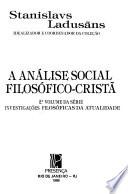 A análise social filosófico-cristã