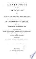 A Catalogue of All Graduates