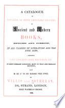 A Catalogue of Valuable New and Second-hand Books