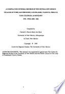 A Compilation of Burial Records of the Central New Mexico Villages of Tomé, San Fernando, Los Enlames, Valencia, Peralta, Casa Colorada, and Manzano
