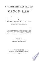 A Complete Manual of Canon Law: Church discipline