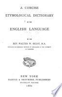 A Concise Etymological Dictionary of the English Language