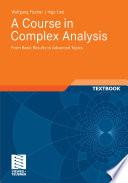 A Course in Complex Analysis