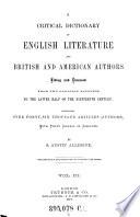 A Critical Dictionary of English Literature, and British and American Authors