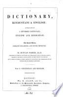 A Dictionary, Hindustani and English: to which is Added a Reversed Part, English and Hindustani