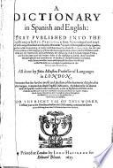A Dictionary in Spanish and English