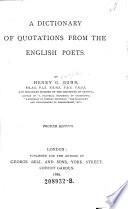 A Dictionary of Quotations from the English Poets
