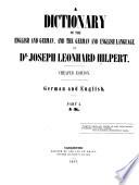 A Dictionary of the English and German, and the German and the English Language