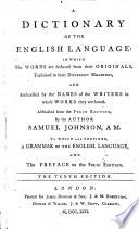 A Dictionary of the English Language