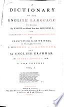 A Dictionary of the English Language