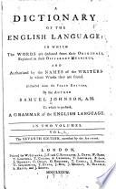 A Dictionary of the English Language