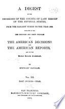 A Digest of the Decisions of the Courts of Last Resort of the Several States