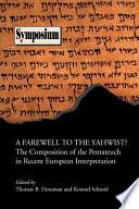 A Farewell to the Yahwist?