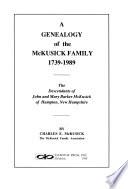 A Genealogy of the McKusick Family, 1739-1989
