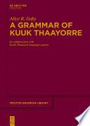 A Grammar of Kuuk Thaayorre