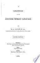 A Grammar of the Japanese Spoken Language