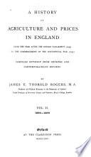 A History of Agriculture and Prices in England: 1259-1400