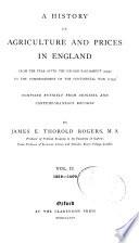 A History of Agriculture and Prices in England: 1259-1400