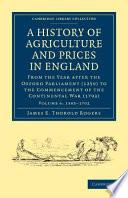 A History of Agriculture and Prices in England