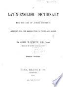 A Latin-English Dictionary for the Use of Junior Students