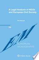 A Legal Analysis of NGOs and European Civil Society