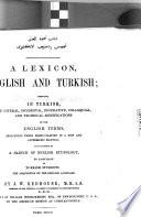 A Lexicon, English and Turkish