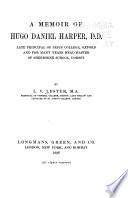 A Memoir of Hugo Daniel Harper