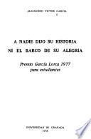 A nadie dijo su historia ni el barco de su alegría