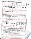 A new dictionary Spanish and english and english and Spanish