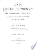 A New English Dictionary on Historical Principles