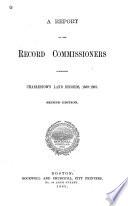 A Report of the Record Commissioners