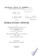 A Report on the Mineral Waters of Missouri
