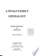 A Ryals Family Genealogy
