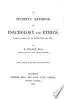 A Student's Handbook of Psychology and Ethics