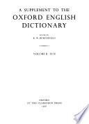 A Supplement to the Oxford English Dictionary: H-N