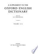 A Supplement to the Oxford English Dictionary