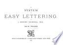 A System of Easy Lettering