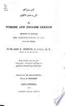 A Turkish and English Lexicon