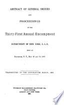Abstract of General Orders and Proceedings of the ... Annual Encampment, Department of New York, Grand Army of the Republic