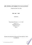 ABU Journal of Marketing Management