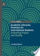 Academic Literacies Provision for International Students