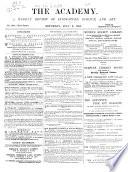 Academy; a Weekly Review of Literature, Learning, Science and Art