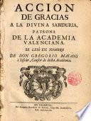 Acción de gracias a la Divina Sabiburia, Patrona de la Academia Valenciana